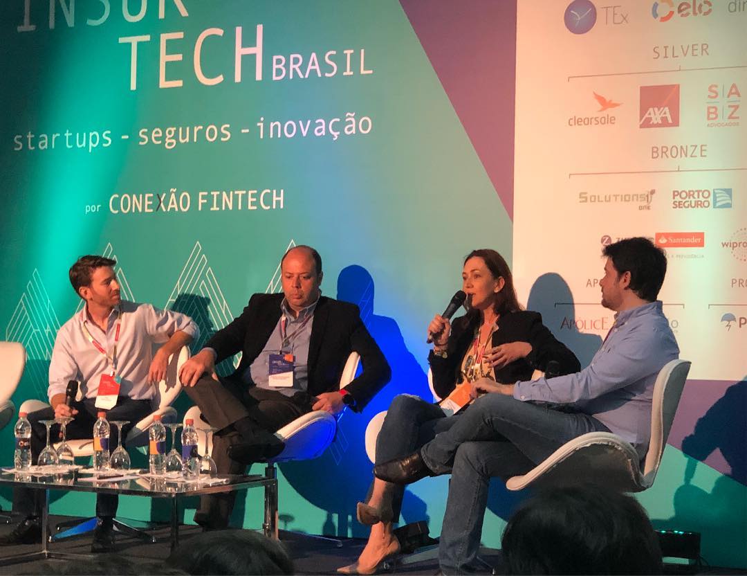 O futuro dos seguros: seguro + tech + novos modelos de negócios é o tema discutido por Daniel Heatkoff, da <a href="/pitzibrasil/">Pitzi</a>, Maurício Martinez, da <a href="/portoseguro/">Porto</a> , Beatriz Rocha, da <a href="/MAPFRE_BR/">Mapfre Brasil</a>, e José Prado, da <a href="/cxfintech/">Conexão Fintech</a>. #insutechbrasil2018