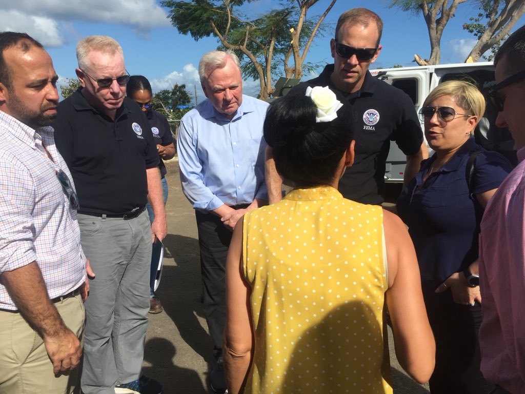 FEMA_Deanne's tweet photo. Thank you Mayor Cruz Christian for the update on progress in Vieques this morning. Work still to do, but together we’ve come a long way. #PuertoRico https://t.co/nybCl6n5PX
