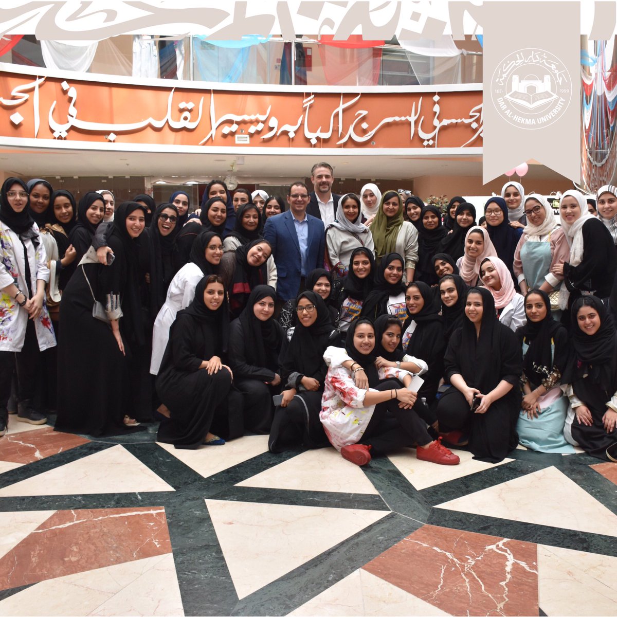 DAHUniversity's tweet image. #Dar_Alhekma congratulates the White Space event winners in The Entrepreneurship and Design Thinking course in collaboration with @StrateSphere 👏🏻❤️

1st place winners: "Art it Out" 🥇
Team: Fatimah Rambo, Abrar Rambo, Hasnaa Subyani, Sosan Hussain