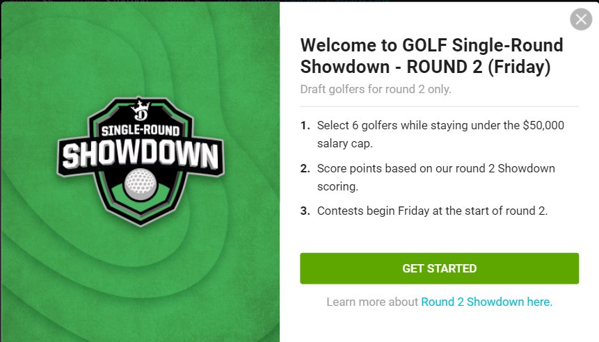 ISSS HAPPENINGGG!
New DraftKings Single Round Golf drafts are now live for drafting Round 2 Masters lineups.

RT by midnight and to celebrate the release, I'll select 10 RTs randomly for free entry to our $500K Sunday final round contest! 😎

Try it now: draftkings.com/draft/contest/…