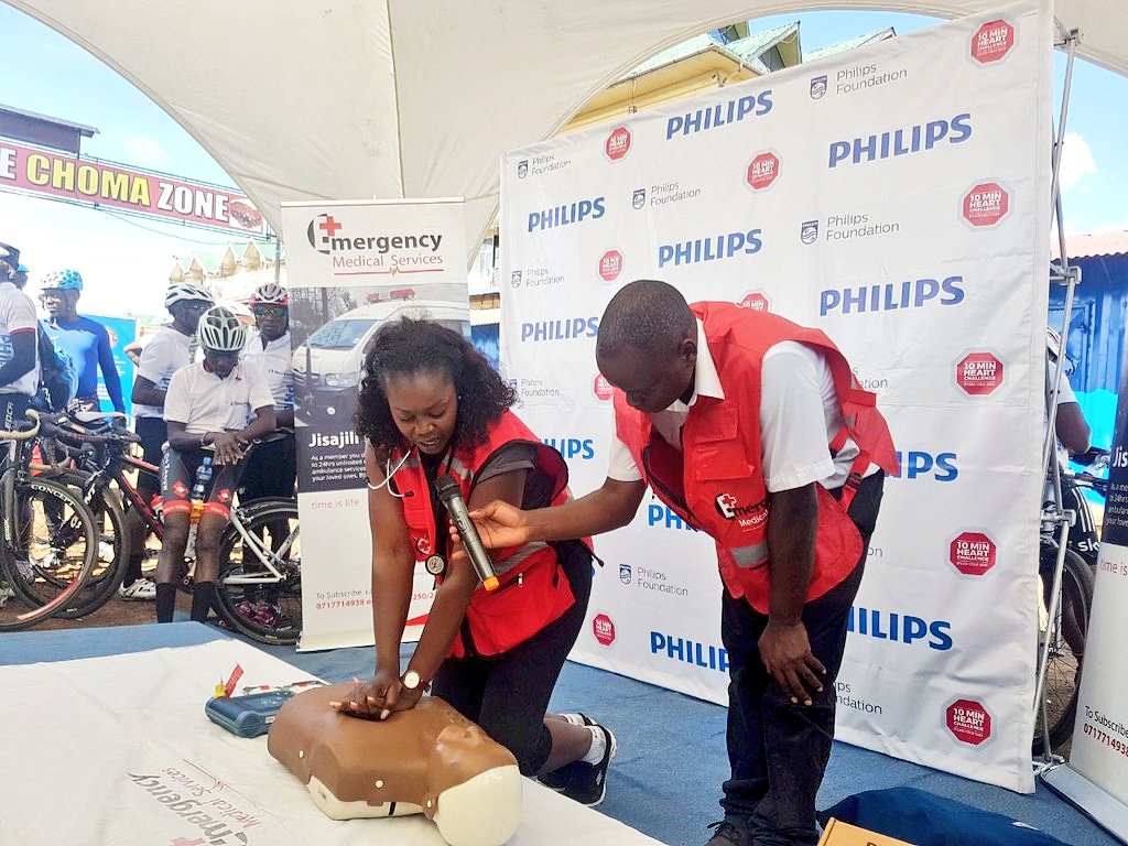 Abbas_Gullet's tweet photo. I'm happy to have attended today's launch of phase two of the #Back2Rhythm campaign by @Philips in collaboration with KRCS and @EMS_Kenya aimed at increasing public awareness around cardiac health in Kenya and improving chances of survival of victims of Sudden Cardiac Arrest. https://t.co/MUSglH7IC2