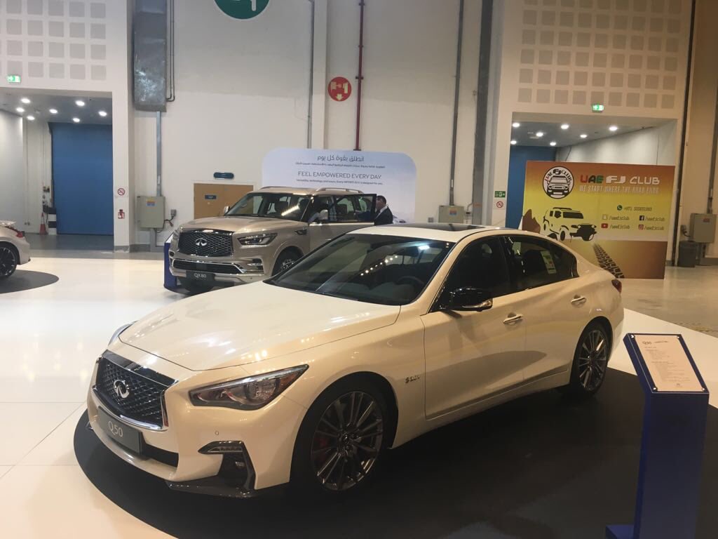 INFINITIAUH's tweet photo. The latest INFINITI models presented at Abu Dhabi International Motor Show 2018. Find us at Al Masaood Automobiles stand.
#Infiniti #InfinitiAbuDhabi #InternationalMotorShow https://t.co/ARgdDimEEO