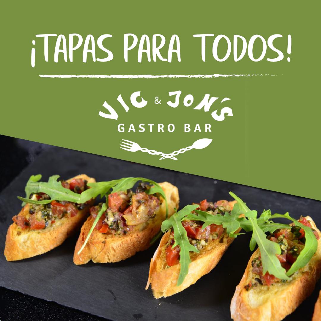 VicjonsGb's tweet photo. 😄¡Jueves de Tapas! Disfruta de las mejores junto a nosotros en Vic&amp;Jon’s Gastrobar. No hay mejor manera de convertir un buen día en uno maravilloso. 

¡Te esperamos! 🍻 https://t.co/LuOZQEnjF9