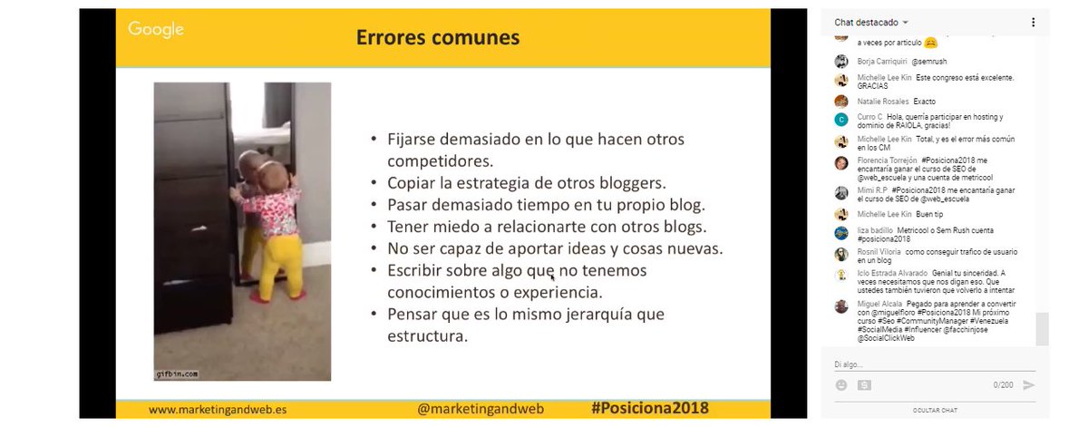 beurruti's tweet image. Aprendiendo sobre conversiones a través de la experiencia de @miguelfloro de @marketingandweb en #Posiciona18 😉¿Cuáles son los errores más comunes en un blog? ¿Alguien de #PlanificaUNIR #MarketingDigital por aquí? 👀#SEO 🗓Todo el programa: josefacchin.com/posiciona18/