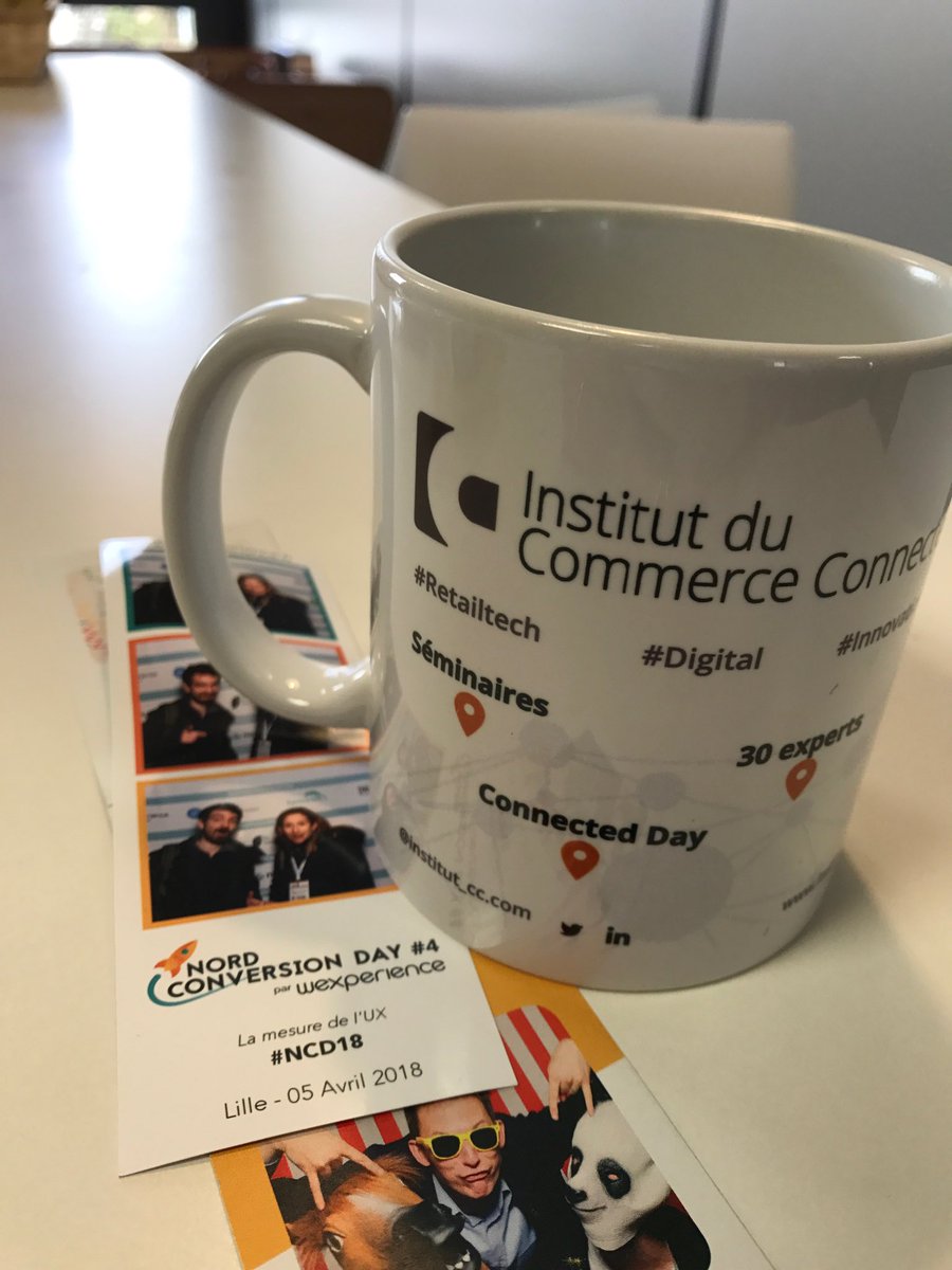 lizdecost's tweet photo. Et voilà ! Notre Mug @institut_cc offert lors du #NCD18 est de retour au bureau. Et vous ? @Capitaine @RobinCommerce @JeromeGayet @Arthur_Stut @kalicustomer... https://t.co/LoU1vVUopd