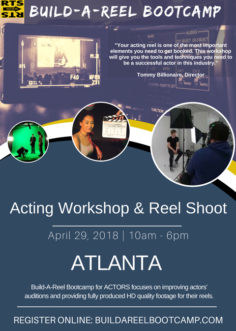 ruletheset's tweet photo. Calling all Atlanta Actors!! Need FOOTAGE for your ACTING REEL? Get Broadcast Quality Footage for your reel with director Tommy Billionaire! Learn "A list" on camera acting and audition techniques to increase your bookings. . #Ruletheset #BuildAReelBootCamp #atlanta #actors https://t.co/UIiSgHlvgP