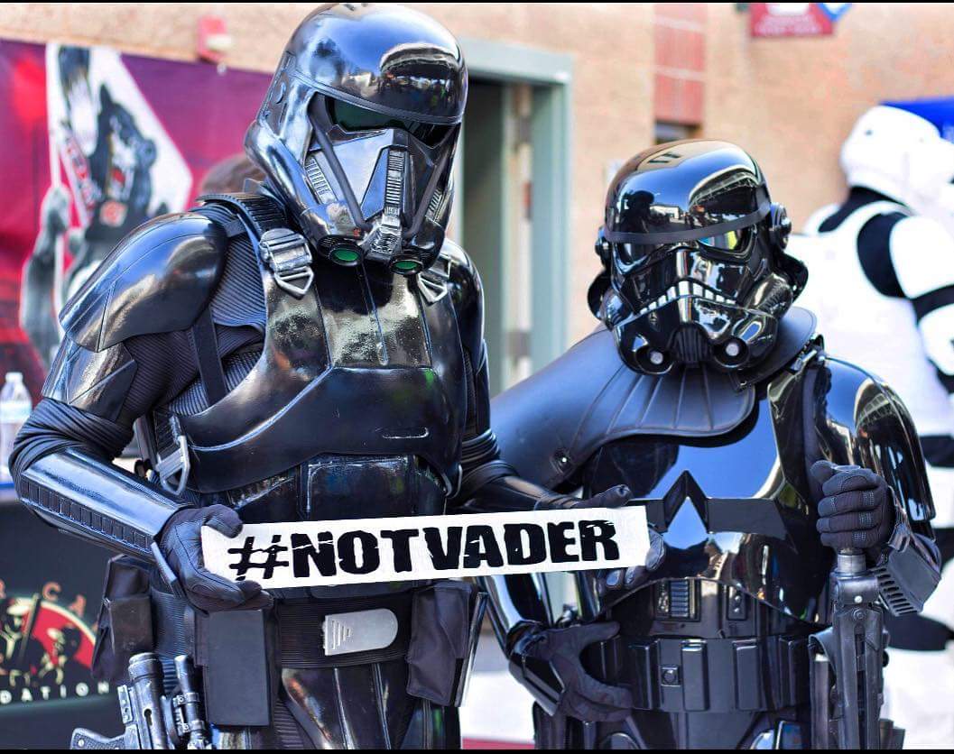 TX 27414 and TX10018 of @501st_CCG letting you know ..... #notvader 😂 
 📸 ChrisB.
<a href="/501stLegion/">501st Legion</a>
#BadGuysDoingGood #501stlegion
#swiftsilentrelentless