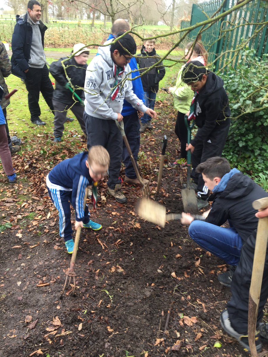 More photos of <a href="/Leagravescouts/">Leagrave Scout Group</a> planting nearly 30,000 poppy seeds and 40 packets of wild flower seeds in the Memorial Garden in Stockwood Park yesterday. They plan to work closely with the veterans who use the garden and maintain it until Remembrance Day.