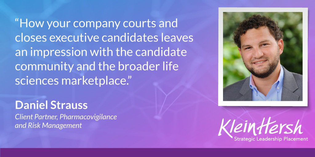 Read the new Klein Hersh Blog for our insights on #lifesciences and #healthcare executive search. This month our #Pharmacovigilance &amp; #RiskManagement practice lead Dan Strauss offers best practices for courting and closing executive candidates: kleinhersh.com/blog.aspx?post…