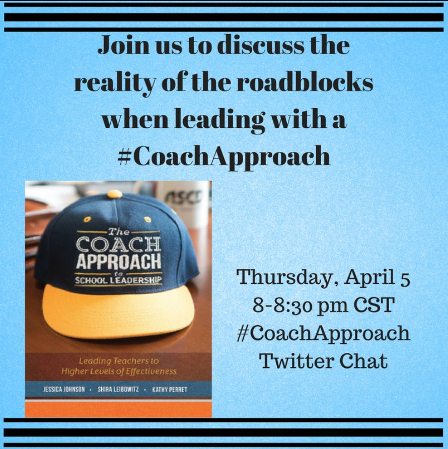 4coachapproach's tweet photo. We hope you can join us tonight as we discuss: The Reality of the Road Blocks when leading with a #coachapproach. Join us from 8:00-8:30 pm CST. https://t.co/togA36v1qV