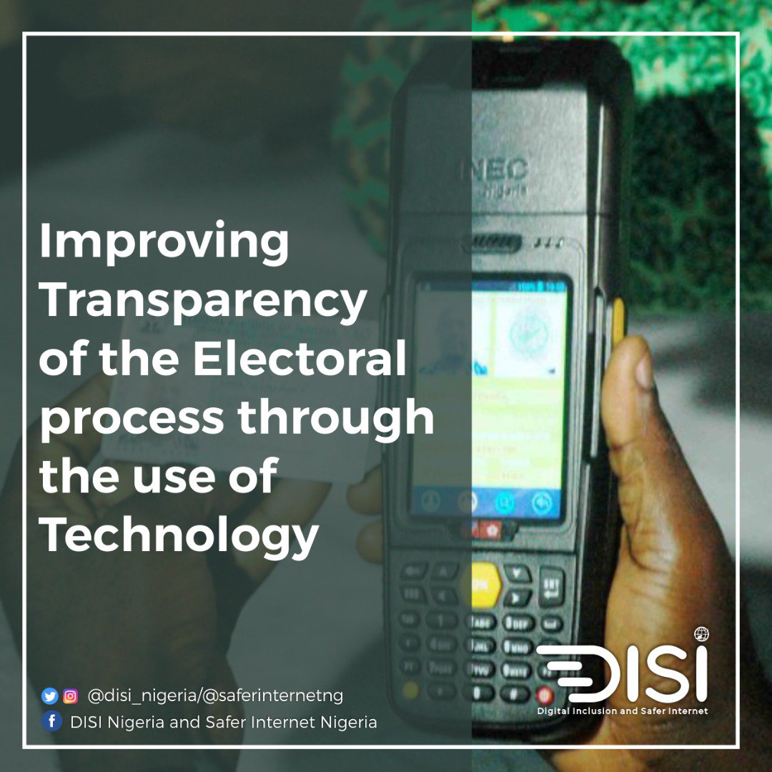 disi_nigeria's tweet photo. Hey Tweeps!!! Today’s chat will focus on “Improving Transparency of the Electoral process through the use of Technology ”#digitalinclusion #PVChoice2018 https://t.co/SgnYaHVnBV