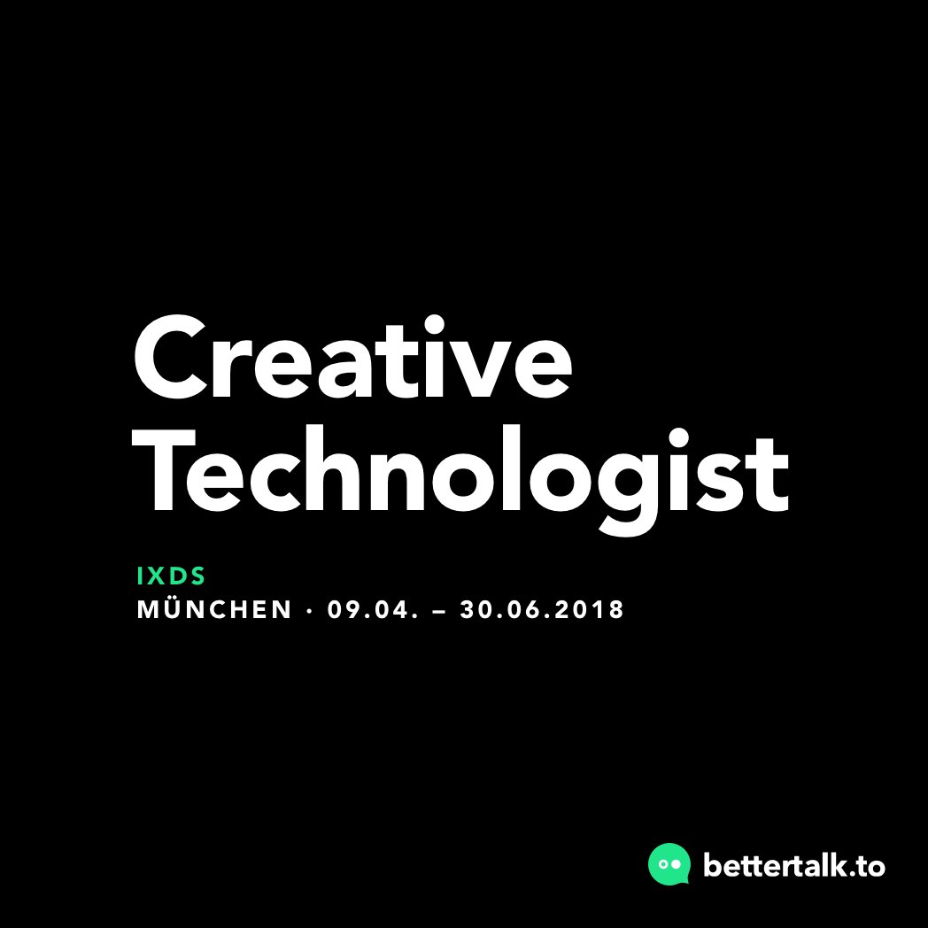 bettertalkto's tweet photo. ⚡️ Ein Kracher aus München: @IXDSberlin #München sucht einen #FramerJS Experten für ein Prototyp Projekt — onsite für mindestens 2 Monate. Vielleicht mehr.
👉 https://t.co/RaiHJcvqC9 https://t.co/nomPIzBBjK