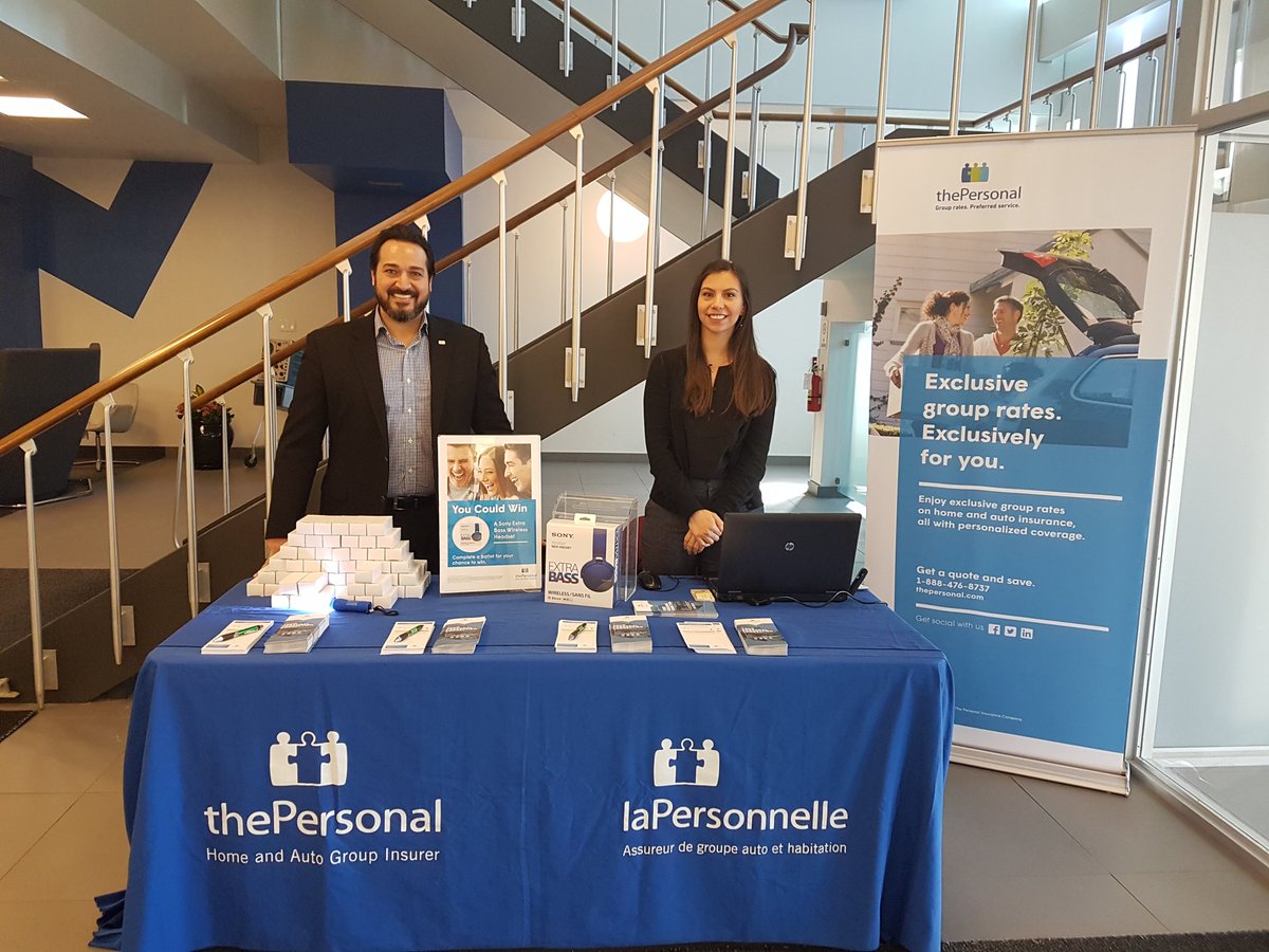 raybentivegna5's tweet photo. Excited to be @BellMediaPR to offer exclusive group #Home and #Auto insurance rates through #ThePersonal @tpicinsurance . Come and visit us in the lobby entrance today. https://t.co/svju45BWaI