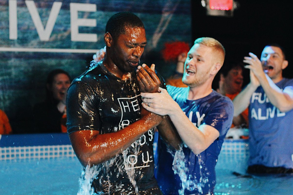 thevenue_church's tweet photo. “Baptism meant to me a new beginning for my family and a new beginning for the man God wanted me to be.  It also meant that I didn’t have to bottle things up all the time and I could be a leader for my daughter and my marriage.”
Michael, North Georgia 
#BestWeekendEver https://t.co/tWx3yqKKMy