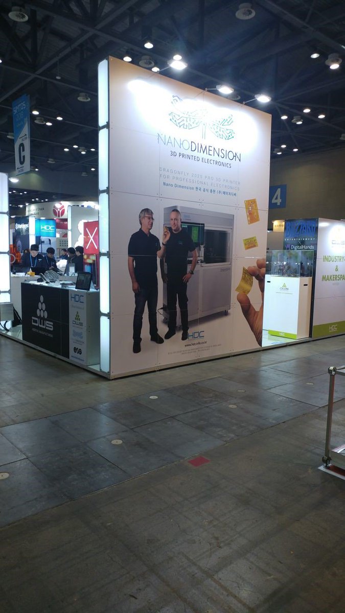 NanoDimensionX's tweet image. We're at #Simtos2018 , presenting the #DragonFly2020Pro #3Dprinter for the first time in #Korea with our new distributor #HDCKorea bit.ly/2JkGLgx @digitaljournal