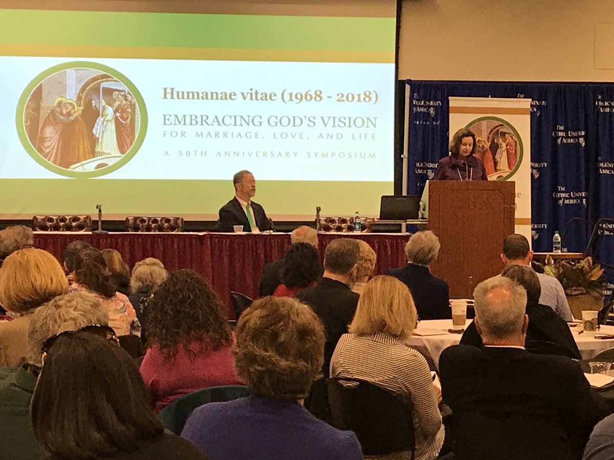 mduanemd's tweet photo. Dr. Mary Eberstadt: “The most globally reviled and misunderstood document of our times is also the most prophetic and explanatory” #HumanaeVitaeAt50 @WSFTOfficial @FrMatthewLC @DrTimoney @ccpecknold @CatholicUniv @maryrosesoma @WashArchdiocese @SymptoProNFP @scoteography https://t.co/hS5TmK71dV