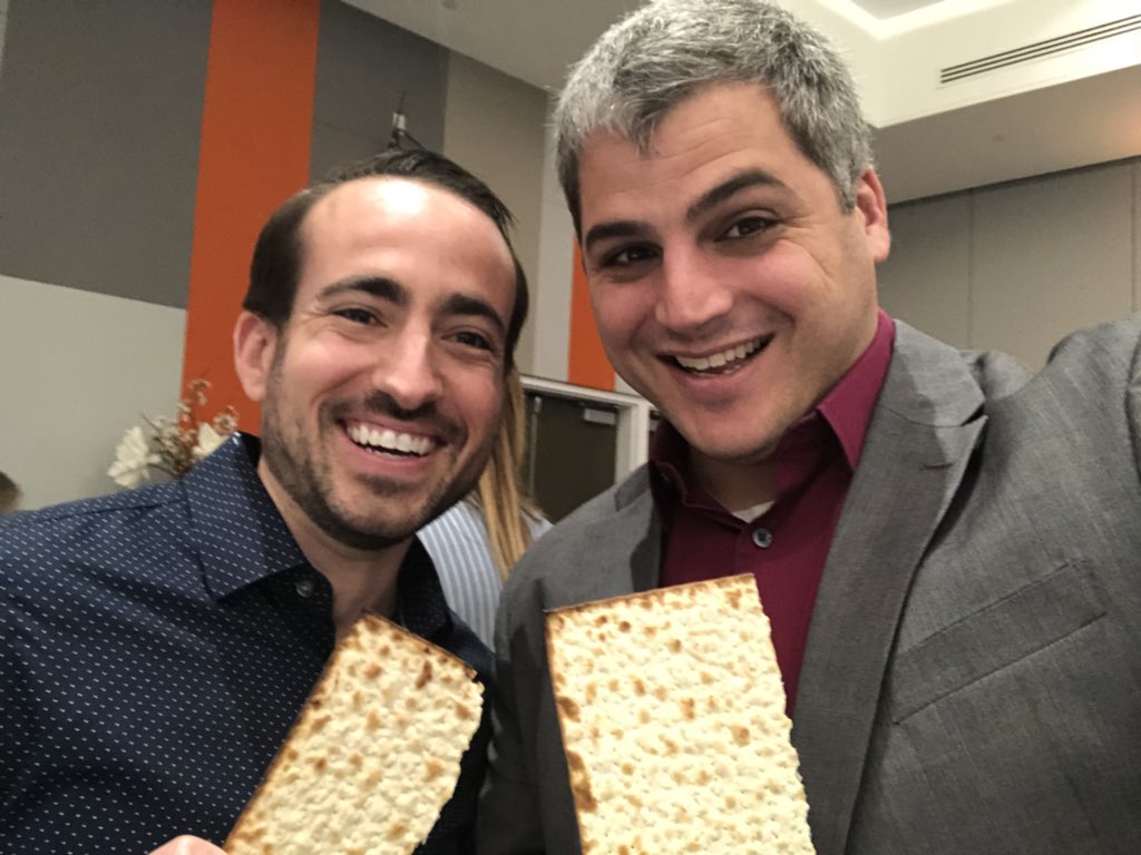 JoshBrandfon's tweet photo. Shoutout to @UMDining for taking care of us at the Laurel Awards! @BrandonGGross #matzoh #passoverproblems https://t.co/mZxAqn06Tj