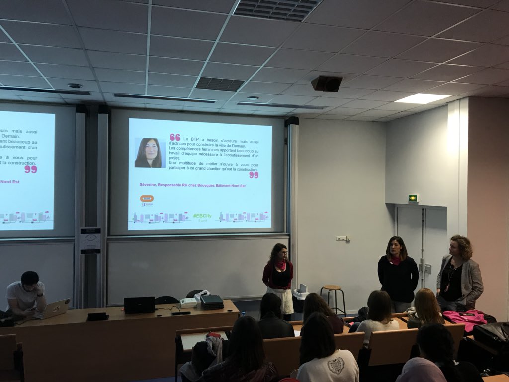 junia_isen's tweet photo. Présentation des marraines de cette journée @ellesbougent | marraine @thalesgroup et marraine @Bouygues_C 👏👏👏 https://t.co/WKOOvF0J5w
