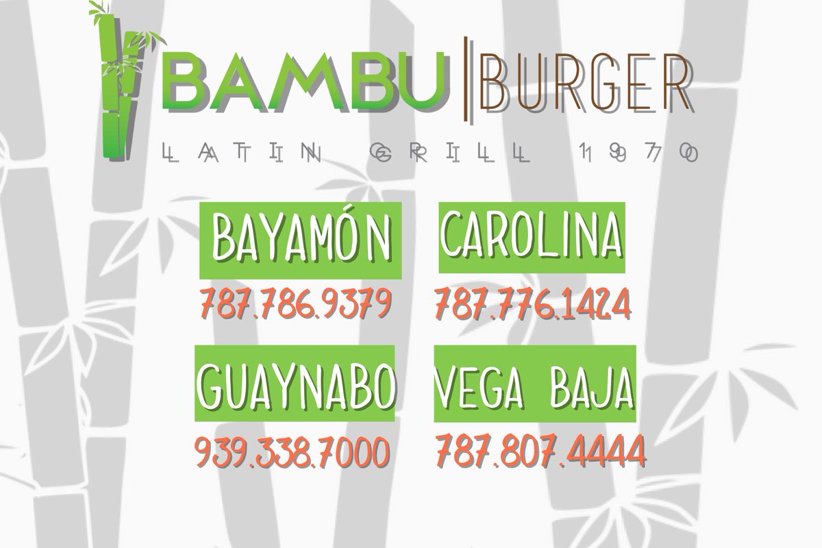 bambu_burger's tweet photo. Llámanos 📞

#hamburguesa #restaurante #PR #comida #eat #burger https://t.co/ssNw8YYqpt