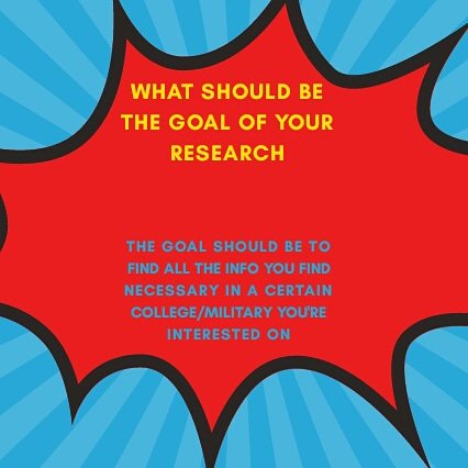 You should research any info that you may think it's necessary for yourself. For more info make sure to stop by the College and Career Room in room 6-103.