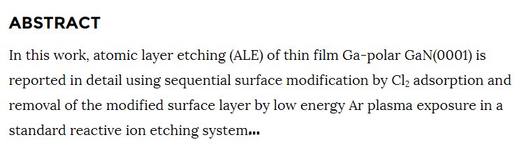 OxInst's tweet photo. Nice work studying ALE of GaN Study by Aalto & Lund University demonstrates ALE of GaN on our ICP etch systems. Find out more at https://t.co/gTfolrITDH @JVSTAB
More info on ALE and GaN etching can be found at https://t.co/djHgb8vEYR #ALE #PlasmaTech #AtomicToolkit https://t.co/2eE747fU7L