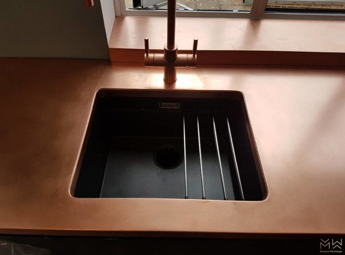 ModumWorktops's tweet image. I am easily satisfied with the very Best.
W.Churchil

Hand folded copper for under-mounted sink.

#modumworktops #handmade #craftmenship #copper #copperworktops #tradectory #bespoke #undermountedsink