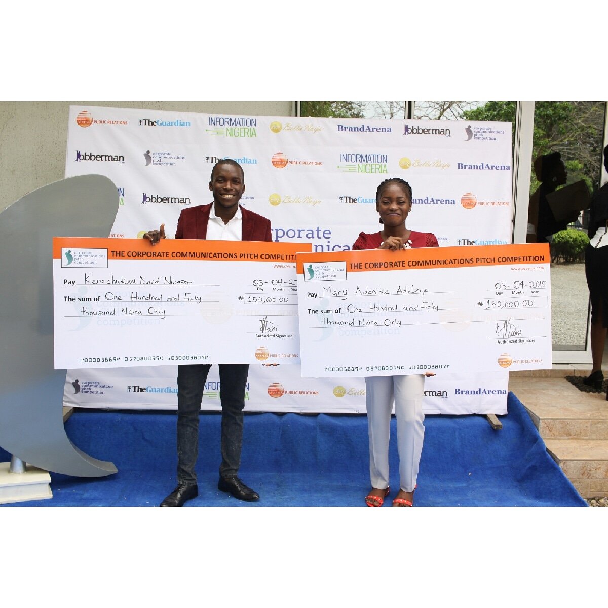 Sesemerte's tweet photo. Here are the winners for the two categories, PR category Mary Adenike Adeleye and IT Digital/ Graphic design category Kenechukwu David Nwafor
#SesemaPR #SeamlessSolutions #SuperiorStandards #ccpc #ccpc2018 #bellanaija #informationnaija #guardianng #jobberman #brandarena https://t.co/b4dYAOXh9n