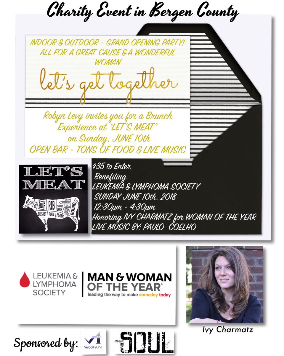RobynJLevy's tweet photo. #letsmeat #bottomlessbrunch @ivycharmatz @denimSOUL_net @PrestoWine @LLSusa #CHARITYEVENT #livemusic #PauloCoelho @RobynJLevy @LeukemiaRF @LeukemiaMDA #RAISEMONEY #payitforward #itscooltobekind #lls #womanoftheyear #newjersey 💛🎨 #robynlevy - #ivycharmatz https://t.co/UkAAwbGHOr