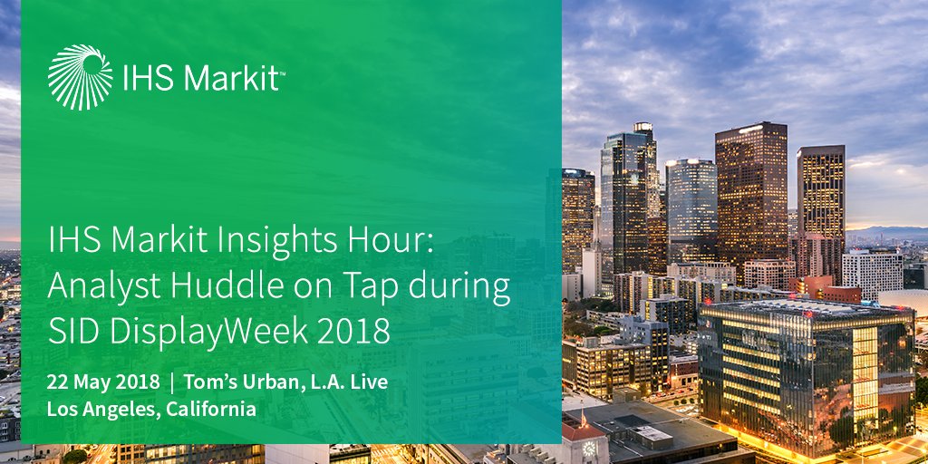 OmdiaHQ's tweet photo. Discover the future outlook of #display #manufacturing #technology, display materials and equipment. Join us at the “Insights Hour” hosted by @IHSMarkitTech analysts during #DisplayWeek. #IHSMarkitDisplay https://t.co/vqxdmLnYjX https://t.co/fepTune5Gb
