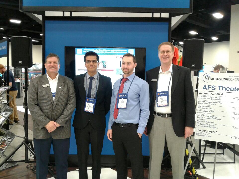 AmerFoundrySoc's tweet photo. Congratulations to Trevor Constance (Missouri University of Science and Technology) and David Sanchez (Tech Saltillo), the co-winners of the AFS/FEF Student Technology Digital Poster Contest. #CastingCongress https://t.co/Oz8qj0hEYn