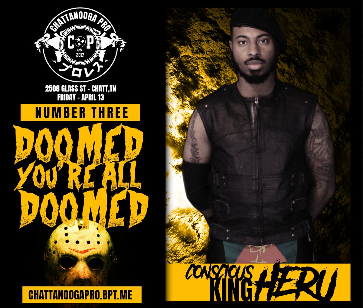 ChattPRO's tweet photo. .@spiritofheru refuses to go unnoticed at Chattanooga Pro - and his challenge for the Pure Openweight Championship shouldn't be taken lightly.

TICKETS ON SALE NOW!
>>https://t.co/16kQjEn3CR<< https://t.co/ubwbYRdlxz