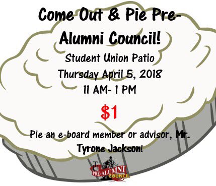 TU_PAC1881's tweet photo. Come out TODAY from 11a-1p and Pie 🥧 the Pre-Alumni Council E-Board for just 1$💸 ❗️ https://t.co/jVXSnIrrCR