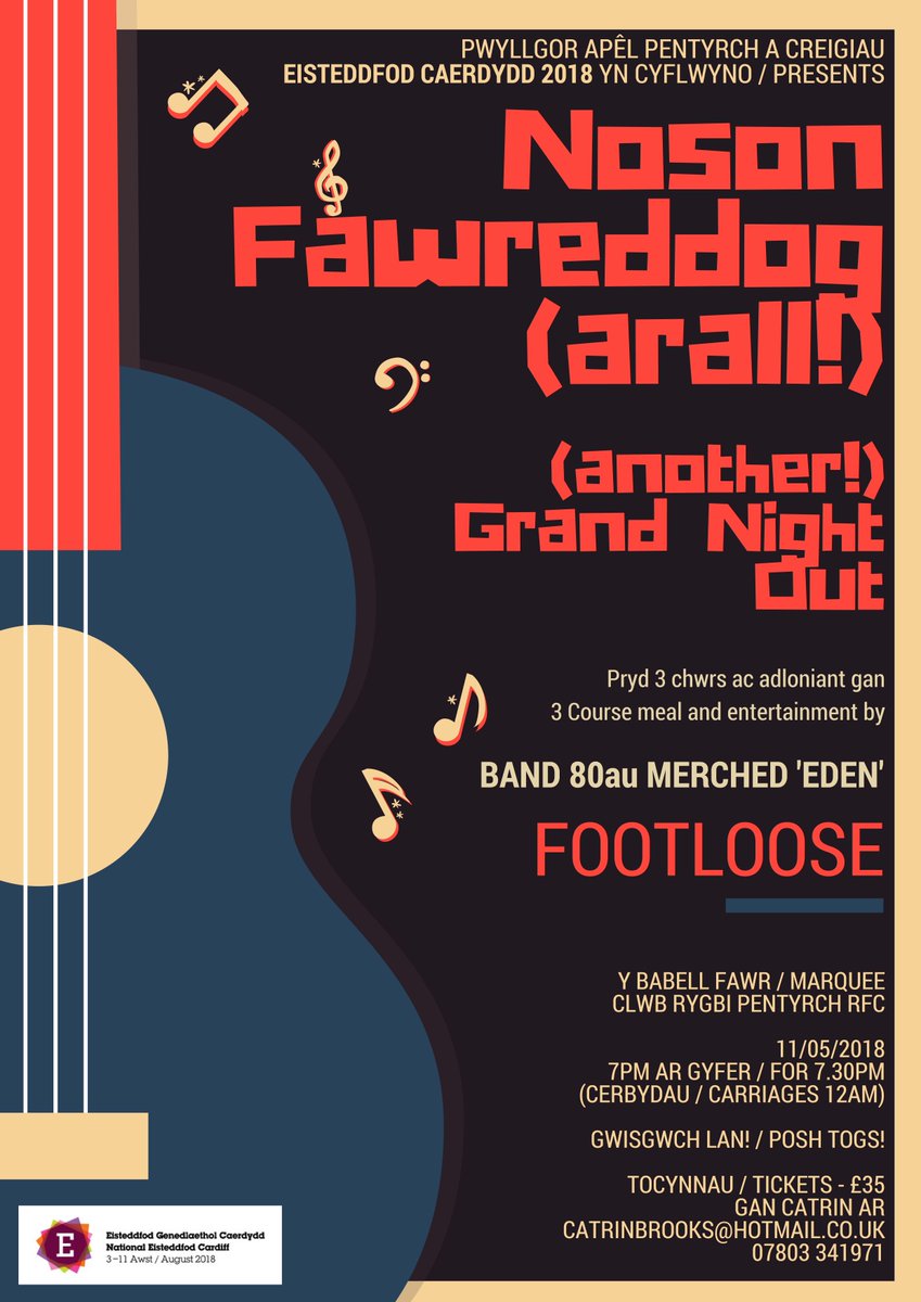 Noson arall llawn hwyl ar ein stepen drws ym Mhentyrch eto. Cysylltwch os am docynnau! / Another fab night on the cards in Pentyrch (if last year is anything to go by!). Get in touch if you'd like tickets. #yagym <a href="/PoblCaerdydd/">Pobl Caerdydd</a> <a href="/MenterCaerdydd/">Menter Caerdydd</a> <a href="/MenterIaithRhCT/">Menter Iaith Rhondda Cynon Taf</a>