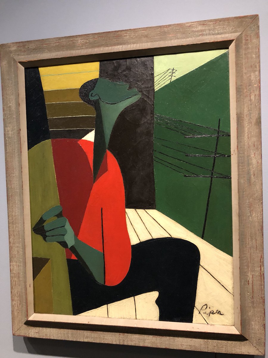 gbroughton11's tweet photo. The background looks like a still image so how does the artist show the train in moving fast? #ARTH287 https://t.co/iTfVi90k3y