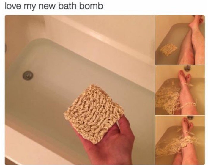 EpicMealTime's tweet photo. Bath bombs are dope. https://t.co/jUakKQCa04