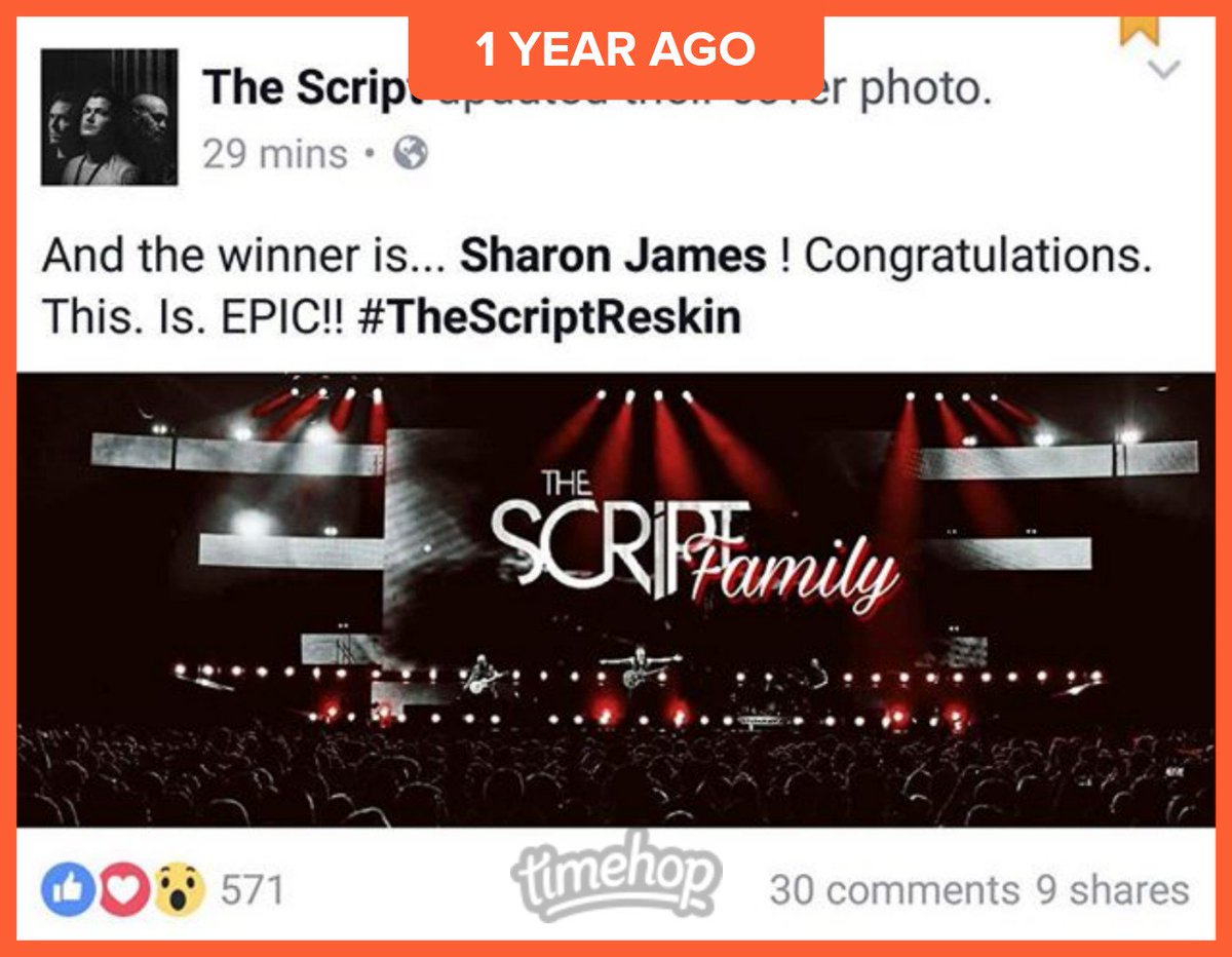 Sjames11James's tweet photo. Wow a year ago today! #TheScriptReskin @thescript ๐๐๐ https://t.co/V8lUa8Ttq6