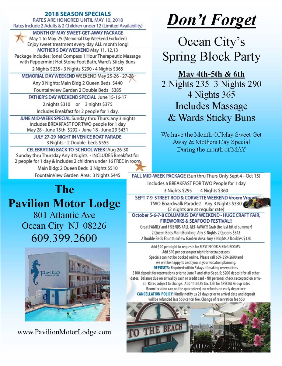 PavilionOC's tweet photo. The ENTIRE Month of May we have a special. Check out our OCNJ Block Party Special !!Amazing - call today https://t.co/T0nM77aupI