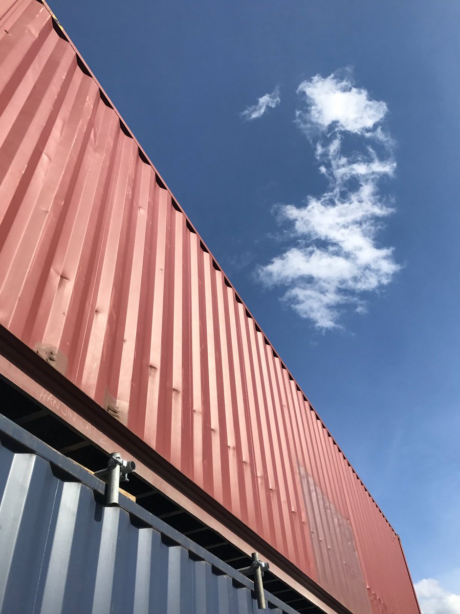 @Spark_York looking resplendent in the sunshine - can't wait to unveil the typographic exteriors we've got planned for these sexy containers #containers #typography #York #SparkYork