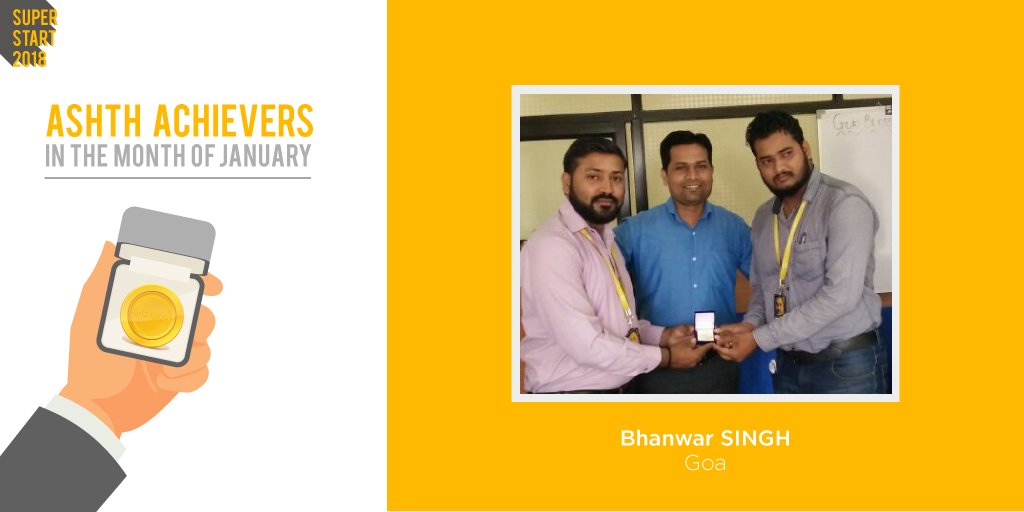 NowFloats's tweet photo. The #AshthAchievers
Congratulations Bhanwar Singh!
#goldcoins #NFPeople #SuperStart2018 https://t.co/1HFuVfo2Am