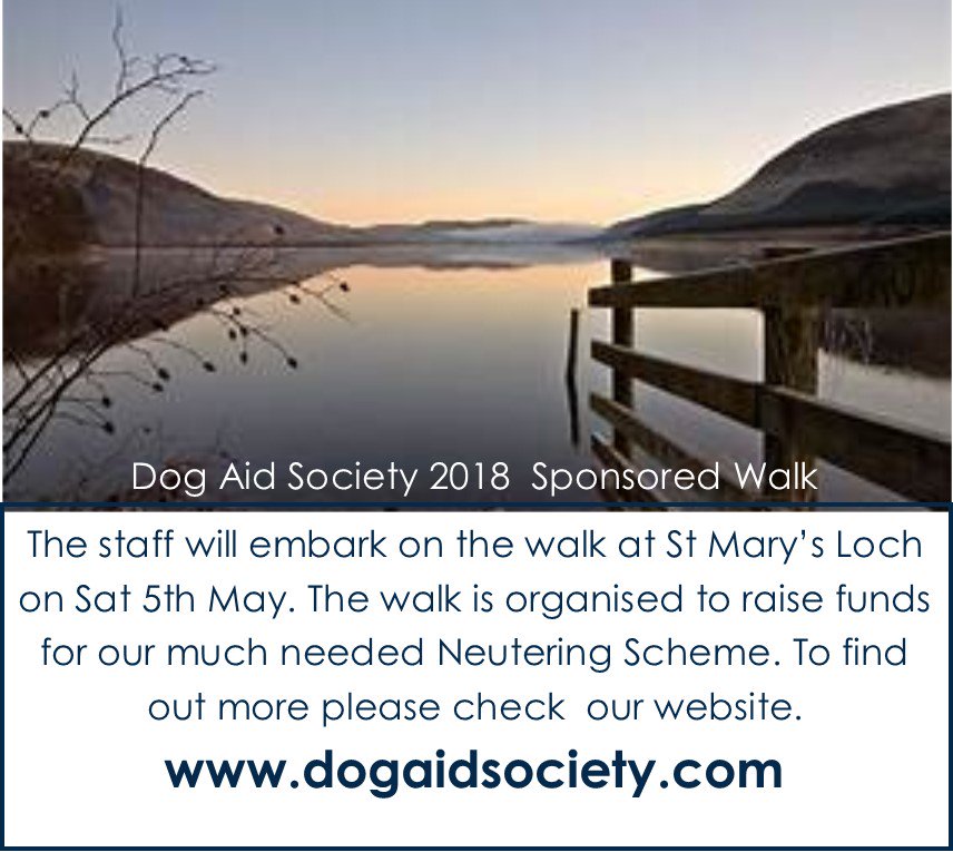 DogAidSociety's tweet photo. DASS Sponsored Walk at #stmarysloch, check our website to see how you can help our Neutering Scheme https://t.co/ERGrP06Lug https://t.co/AWr454RzBY