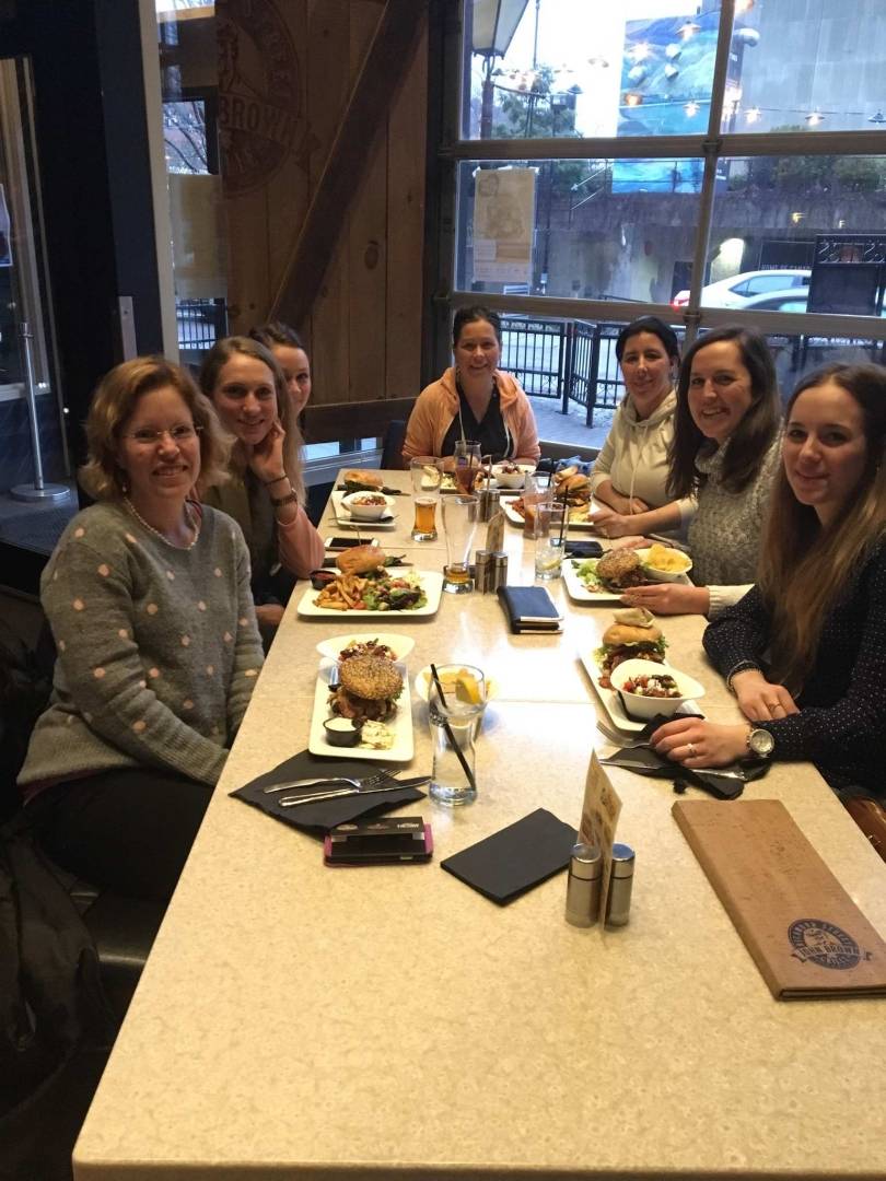 johnbrowngrille's tweet photo. That's a whole lotta of PEI Burger Love going on right there! In this lovely group of ladies, Emily is our 1000th customer to order "The Applewood." #onethousand #yum #peibeef #peiburgerlove #victoriarow https://t.co/l9h3L0FMqQ
