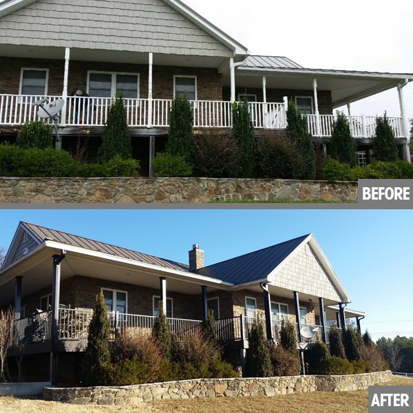 Check out the before and after on this new <a href="/AZEKBP/">AZEK Building Products</a> deck we installed in Altavista.