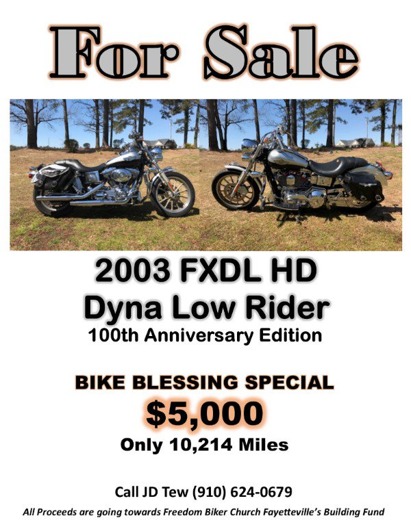 FBCFayette's tweet photo. Bike Blessing Special - HD Lowrider For Sale! All Proceeds go to Freedom Biker Church's New Building Fund! - https://t.co/tkJOt3sqi9 https://t.co/xGs7Ht4Lo8