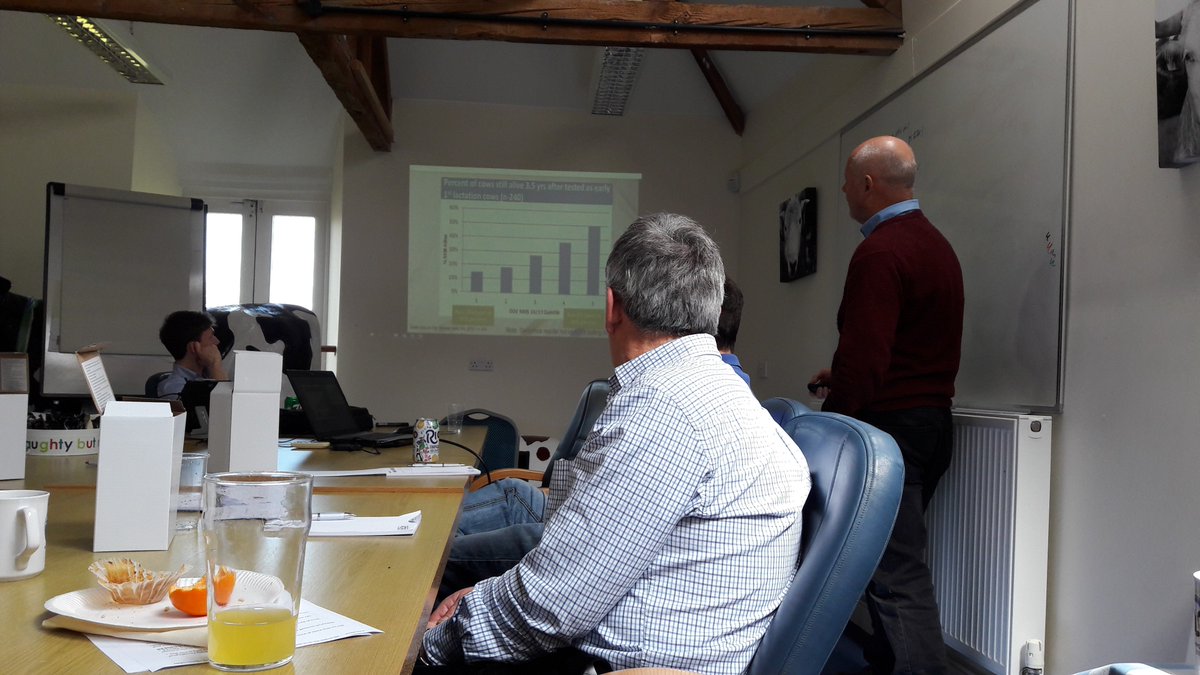 Mark and Ben introducing a small focus group of farmers to the idea of genomic testing heifers on their farms. A good way to advance herd performance more quickly than conventional breeding choices! <a href="/ClarifideUK/">CLARIFIDE UK</a>