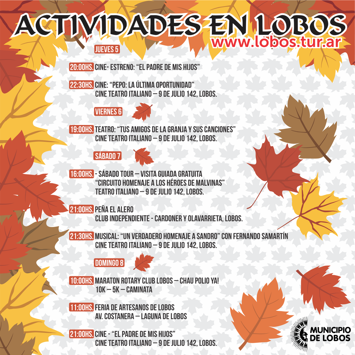 TurismoLobos's tweet photo. #Actividades en #Lobos
#Cine #TeatroCineItaliano #Cultura #VisitaGuiada #Patrimonio #Museos #Artesanos #Musica #Naturaleza #Historia #TurismoLobos #LobosSosVos #SentiLobos #ExperienciaLobos #instagood #viajes #aroundtheworld #beautifulplace #travel @pueblitosba https://t.co/YH5e8vHIk7