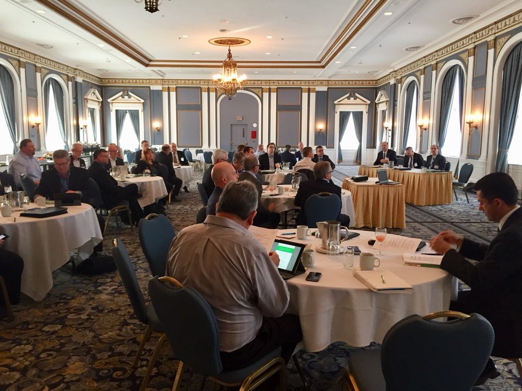 CSS_Pension's tweet photo. Welcome back CSS delegates to the 2018 annual meeting. Great to have so much member representation in the room! #pensions #strengthinnumbers #csspen #cssAGM https://t.co/vO5R4JPXHy