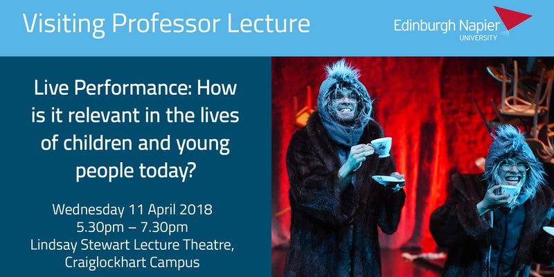 EdinburghNapier's tweet image. @ImaginateUK Festival Director and Visiting Lecture, Noel Jordan, will be discussing the importance of Live Performance in the development of creativity and imagination in children. Interested? Register now for the free event eventbrite.co.uk/e/live-perform…