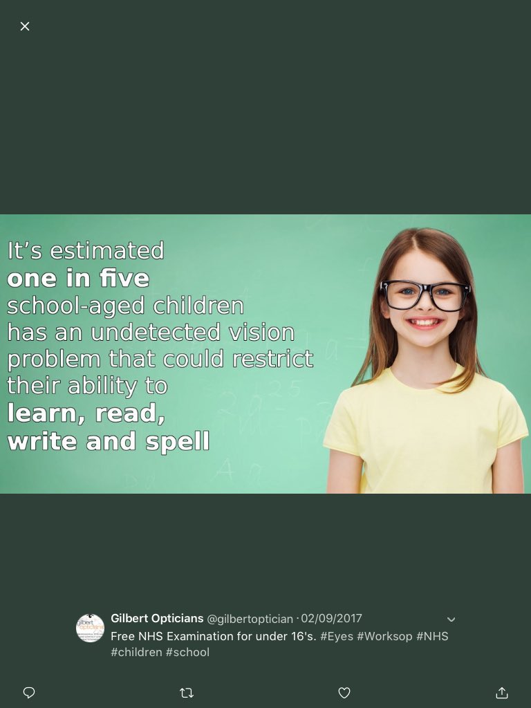 The #EasterHolidays are the perfect opportunity to have your childs eyes tested 👀 all childrens eye tests are covered by the nhs 🤓 #eyecare #opticians