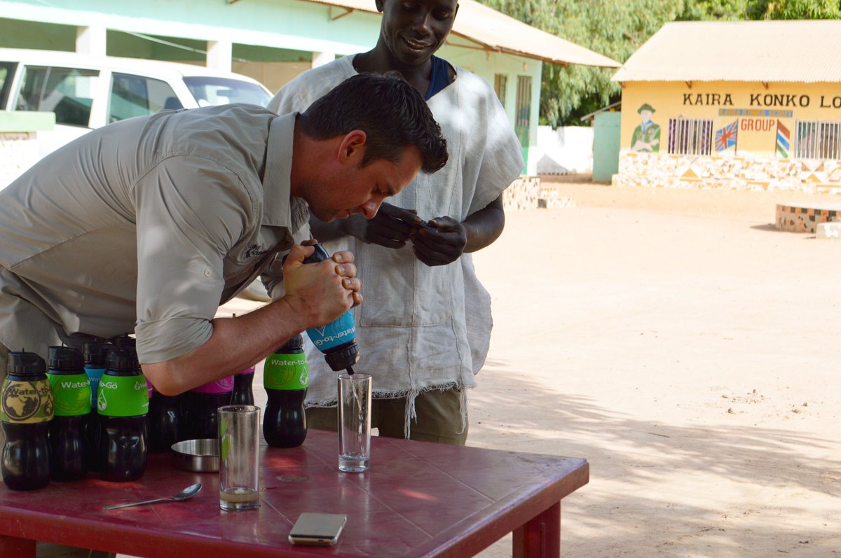 _DavidJLove's tweet photo. Fantastic morning demonstrating @WatertoGoUK bottles to the Kairi Konko Scout Group.
These bottles will be used by the Centre to provide clean, safe drinking water to scouts on their upcoming camps.
#watertogo #filterbottle #Africa #Gambia #AroundTheGambia #TheGambia https://t.co/vYLnEGbMCe
