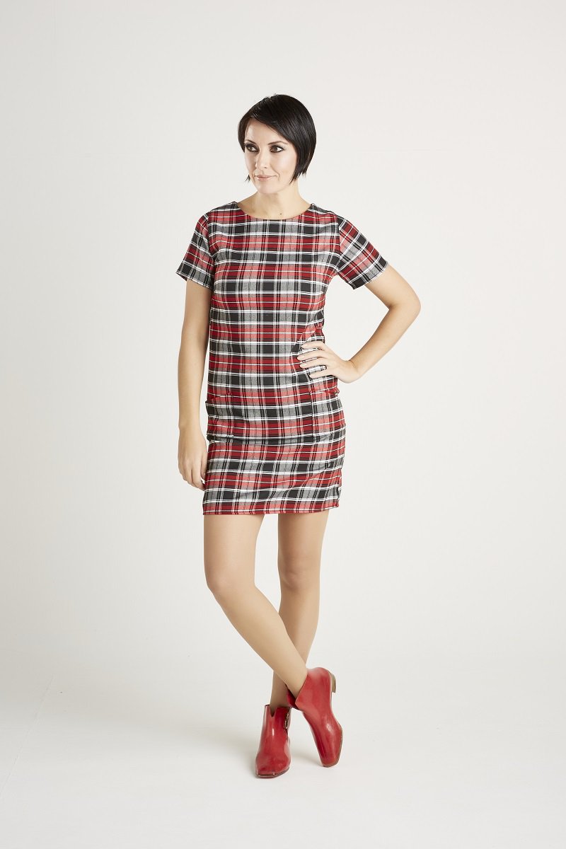 Street style chic in the LHM #tartan 'Nicki' dress. 
#Mod #Style #Moddress 
lovehermadlyboutique.com/shop/nicki